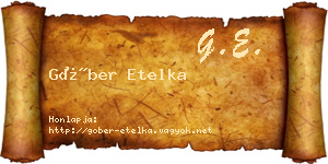 Góber Etelka névjegykártya